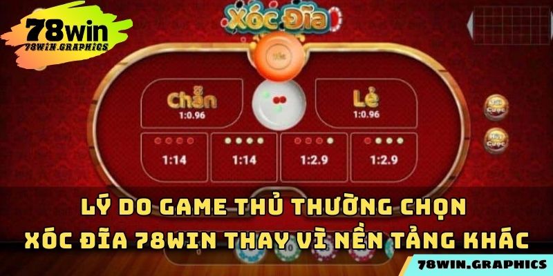 Lý do game thủ thường chọn xóc đĩa 78win thay vì nền tảng khác