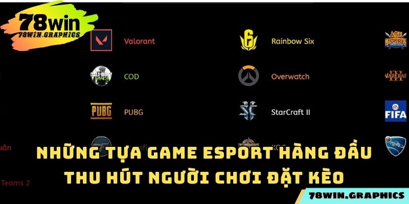 Những tựa game Esport hàng đầu thu hút người chơi đặt kèo